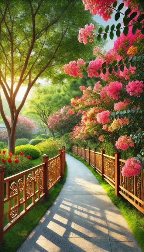 Amazing Flowers Wallpaper, Tree Fence Ideas, Trees Images, Tree Fence, New Nature Wallpaper, Front Garden Landscape, Trees And Flowers, Best Nature Images, Best Nature Wallpapers