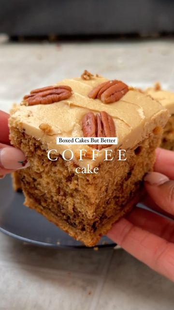 Remi Idowu - Food Blogger on Instagram: "Episode 9 of Boxed Cakes But Better: Coffee cake is a timeless classic and paired with coffee buttercream just makes it that much better. - 1 Boxed Coffee Cake - 3 eggs - 100g melted butter - 150ml milk - 3 tbsp yoghurt Buttercream - 65g butter - 650g icing sugar - 3 tbsp instant coffee #BoxedCakesButBetter #coffeecake #coffee #cookie #easyrecipes #yummy #boxedcake #handytips #caketips #easyrecipe #foodpage #foodies #foodposts #foodgram #recipeide Coffee Buttercream, 3 Eggs, Icing Sugar, Instant Coffee, Box Cake, Sweet Desserts, Coffee Cake, Best Coffee, Melted Butter