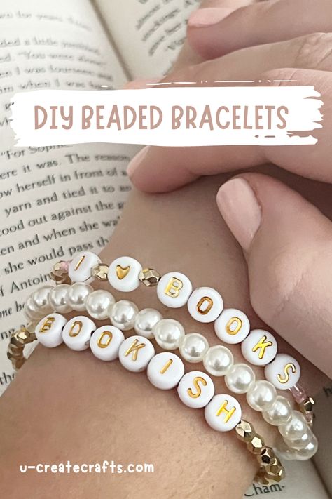 U Create - It's a good day to create! Word Of The Year, Diy Beaded Bracelets, Knit Jewelry, Beading Cord, It's A Good Day, Wrapping Party, Decorative Beads, Paper Crafts For Kids, Letter Beads