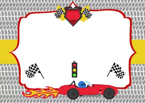 Free Printable Race Car Birthday Party Invitations Template | Download Hundreds FREE PRINTABLE Birthday Invitation Templates Race Car Party Printables, Car Birthday Party Invitations, Cars Invitation, Birthday Banner Template, Car Birthday Party, Cars Birthday Invitations, Disney Cars Birthday, Cars Birthday Party Disney, Race Car Birthday Party