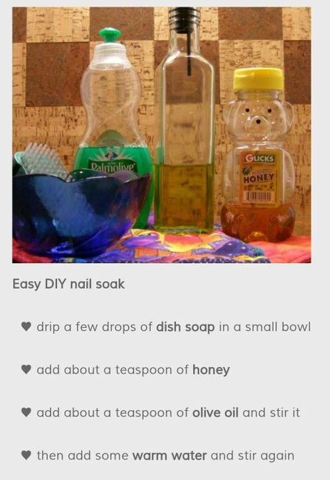 DIY Nail soak http://www.craftynail.com/2013/01/diy-nail-soak/ Diy Nail Soak, Nail Soak, Cleaning Advice, Nice Nails, Natural Diy, Manicure At Home, Diy Homemade, Natural Wellness, Healthy Living Lifestyle