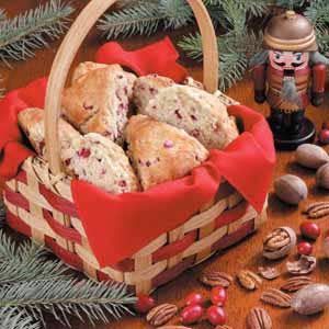 Pecan Scones Recipe, Christmas Scones, Pecan Scones, Orange Scones Recipe, Cranberry Bread Recipes, Cranberry Orange Scones, Orange Scones, Cranberry Bread, Scones Recipe