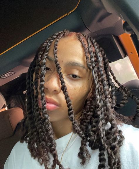 Stud With Long Hair, Masculine Braids For Women, Stud Curly Hairstyles, Masc Hairstyles For Black Women, Stud Natural Hairstyles, Masc Braids For Women, Tomboy Braids Hairstyles, Stud Hairstyles Female Black Braids, Stud Hairstyles Natural Hair