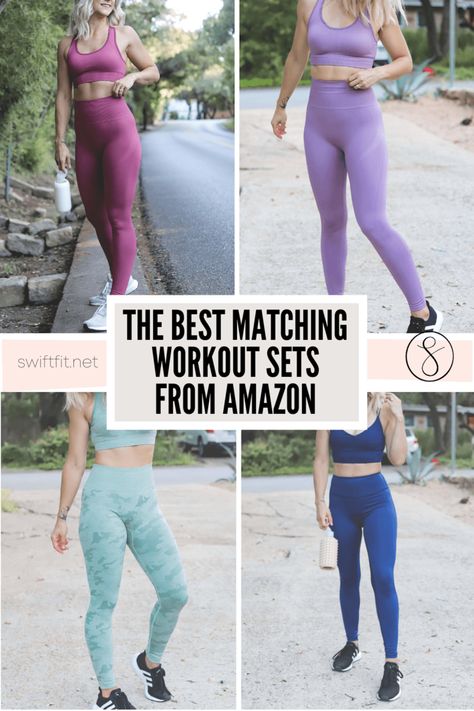 The Best Matching Workout Sets from Amazon (Under $50!) Womens Gym Wear, Women Workout Clothes, Affordable Workout Clothes, Womens Gym, Exercise Clothing, Diy Workout, Fitness Wear Women, Cute Workout Outfits, Women Workout