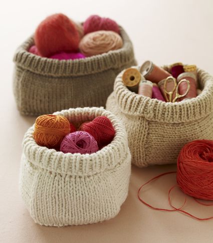 Announcing: More Last-Minute Knitted Gifts! | Purl Soho - Create Knitted Baskets, Purl Bee, Knit Basket, Knitted Wit, How To Purl Knit, Knitting Gift, Yarn Projects, Crochet Basket, Knit Or Crochet