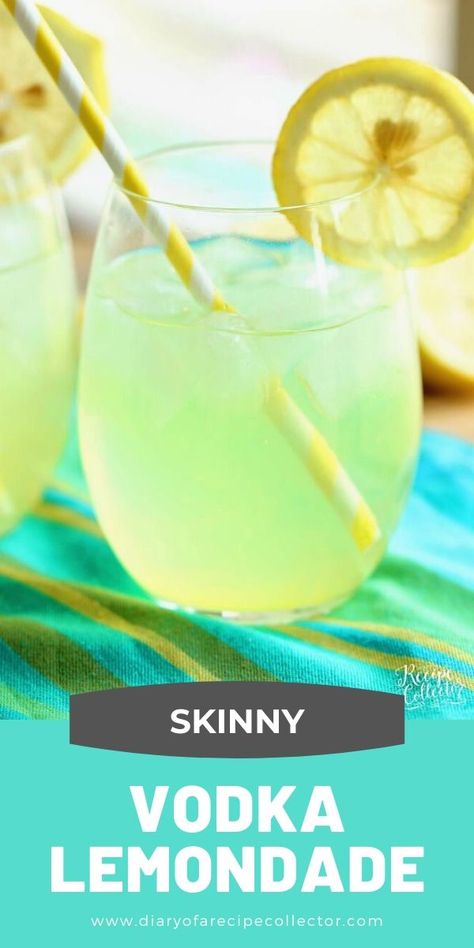 Skinny Vodka Lemonade - A perfect cocktail for summer that is lower in calories and perfect for the pool and the beach! Vodka Mixers, Sugar Free Cocktails, Sugar Free Lemonade, Low Carb Cocktails, Vodka Lemonade, Low Calorie Drinks, Beach Cocktails, Vodka Recipes, Lemonade Drinks