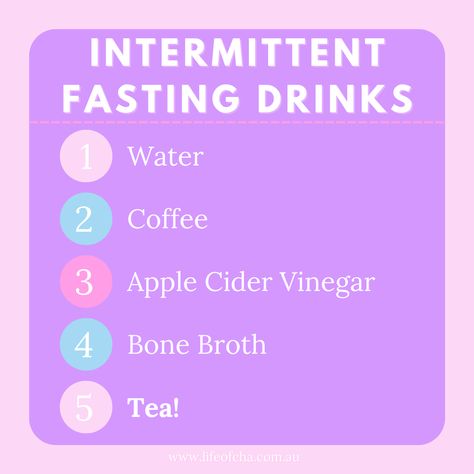 Drinks For Intermittent Fasting, Drinks During Intermittent Fasting, What Can You Drink When Intermittent Fasting, 16/8 Intermittent Fasting Benefits, Cider Vinegar Benefits, Benefits Of Intermittent Fasting 16/8, Butterfly Pea Tea, Dandelion Tea, Lower Blood Sugar