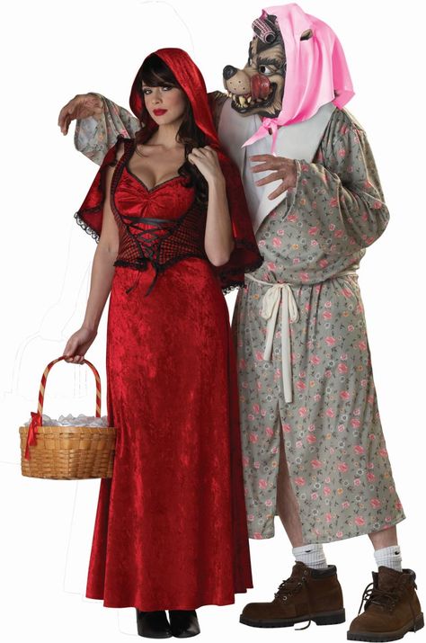 Who's Afraid of the Big Bad Wolf? #couplescostumes #halloween2013 #roleplay Big Bad Wolf Costume, Wolf Halloween Costume, Grandma Costume, Best Couples Costumes, Wolf Costume, Red Riding Hood Costume, Joker Costume, California Costumes, Couples Costume