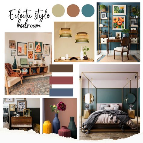 #moodboard #eclectic #aesthetic #interiordesign #interiors #homedecor #decor #styling #homestyling #DIY Eclectic Interior Design Mood Board, Eclectic Mood Board, Electric Interior, Minimalist Eclectic, Colour Interior, Eclectic Aesthetic, Eclectic Interior Design, Interior Design Courses, Eclectic Bedroom