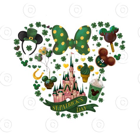 Magic Kingdom Shirt, St Patricks Day Wallpaper, St Patricks Day Clipart, Disney Collage, Mickey Mouse Wallpaper, Disney Phone Wallpaper, Halloween Wallpaper Iphone, Disney Holiday, Pink Valentines