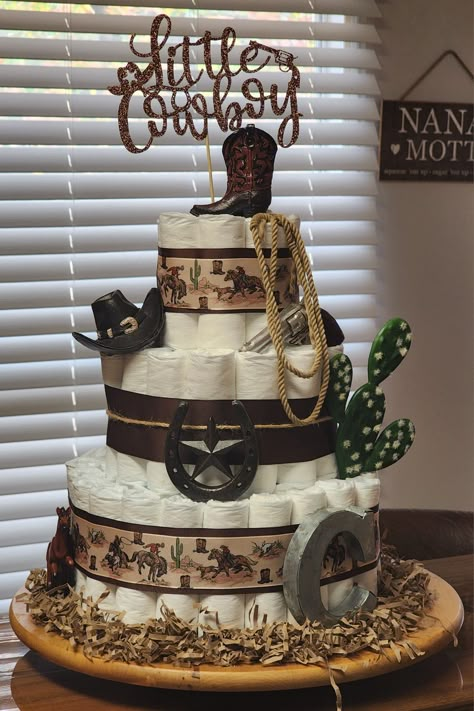 A Little Cowboy Is On The Way Baby Shower Ideas, Country Baby Shower Theme, Boy Western Baby Shower Ideas, Country Themed Baby Shower Ideas, Rodeo Theme Baby Shower Ideas, Country Baby Shower Ideas For Boys, Western Baby Boy Shower Ideas, Gender Reveal Cake Western, Gender Reveal Western Theme