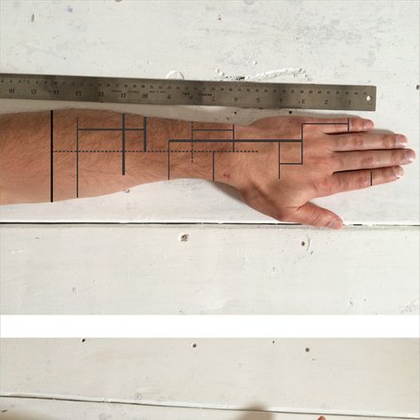 Design a functional tattoo for Ben Uyeda that turns his arm into a ruler Design by wanbe Ruler Tattoo Arm, Measuring Tattoo, Measurement Tattoo, Functional Tattoos, Functional Tattoo, Practical Tattoo, Ruler Tattoo, Tattoo Touch Up, Tattoo Van