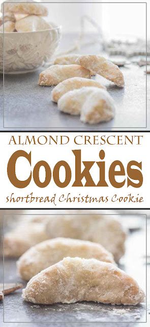 Shortbread Christmas, Shortbread Cake, Almond Crescent Cookies, Meltaway Cookies, Crescent Cookies, Shortbread Cookies Christmas, Super Cookies, Cookies Shortbread, Almond Shortbread Cookies