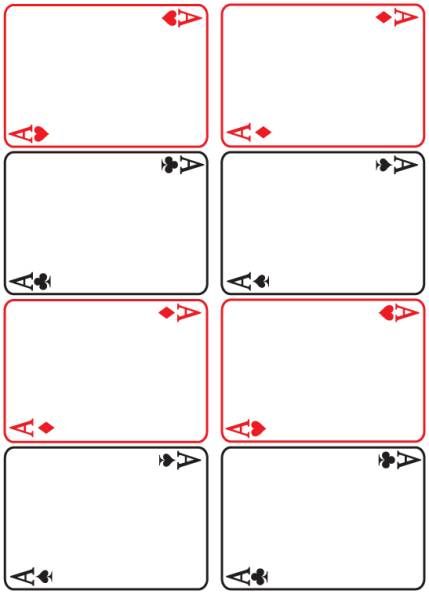 Blank Playing Card Template (3) - TEMPLATES EXAMPLE | TEMPLATES EXAMPLE Blank Playing Cards, Printable Playing Cards, Flash Card Template, Cards Playing, Santa Letter Template, Playing Card Box, Card Templates Printable, Blank Business Cards, Flash Card