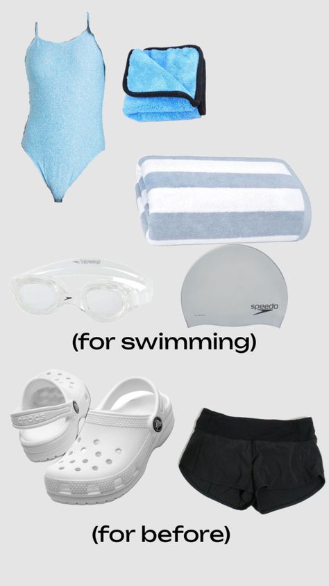 swimming and diving practice outfit inspo! Swim Class Outfit, Swim Team Outfits, Swim Practice Outfit, Swimming Outfit Aesthetic, Outfit Inspo Shuffles, Swim Fits, Swimming Accessories, Swimming Outfits, Swimming Gear