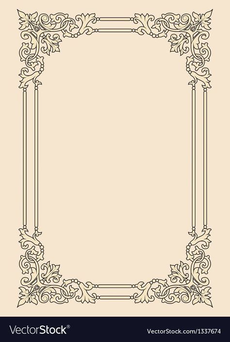 French Border Design, Photo Frame Drawing Ideas, Vintage Frame Drawing, Photo Frame Drawing, Vintage Frame Illustration, Ornamental Frame, Vintage Photo Frame, Frame Drawing, Ornamental Vector