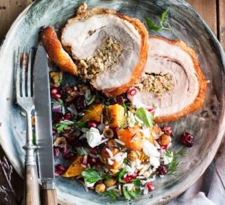 Stuffed festive porchetta Stuffed Porchetta, Porchetta Recipe, Gift Recipes, Xmas Recipes, Food Christmas, Nice Dinner, Classic Italian Dishes, Bbc Good Food, Roast Pork