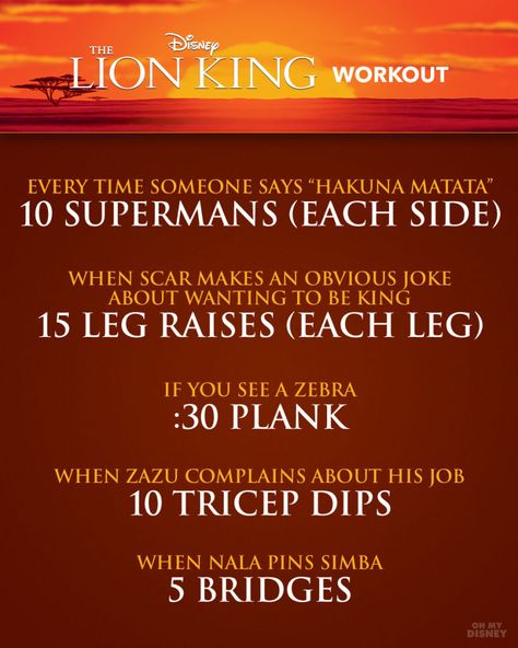 Disney movie workout Tv Workout Challenge, Disney Movie Workouts, Disney Workout, Tv Workout, Tv Show Workouts, Movie Workouts, Tv Workouts, Exercises At Home, Workout Songs