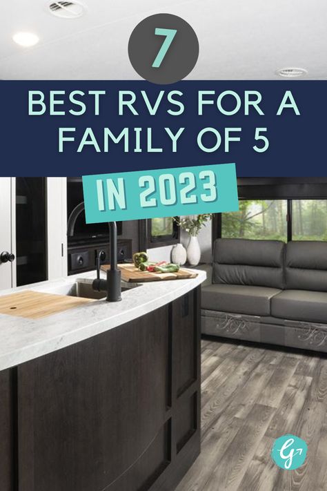 RVs aren't known for being spacious, but some are made to bring the whole family on the road! Take a look at the best RVs for a family of 5. 7 Best RVs for a Family of 5 in 2023 Rv For Family Of 5, Fifth Wheel Trailers, Large Suv, Rv Living Full Time, Cool Campers, Rv Lifestyle, Family Of 5, Full Time Rv, Camping Locations