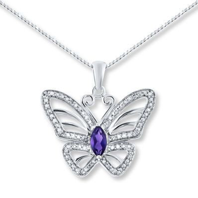 Cleaning Silver Jewelry, Necklace Amethyst, Silver Jewellery Indian, Silver Jewelry Design, Silver Jewelry Necklace, Kay Jewelers, Silver Jewelry Pendant, Butterfly Necklace, Turquoise Jewelry