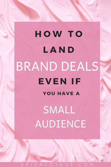 Want to land brand deals, even though you have a small audience? Read this blog to find out how YOU can land brand deals even if you have a small audience.  #branddeals #collaborations #microinfluencer #influencer #brandcollabs #workwithbrands #smallaudiences How To Get Brand Deals On Instagram, Paid Brand Collaborations, Influencer Brand Deals, Influencer Brand Deals Aesthetic, How To Get Brand Deals, Brand Deals Aesthetic, Influencer Poses, Ugc Tips, Influencer Branding