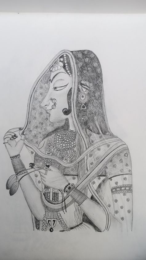 Radha bani Thani Sketch drawing for class 12 th cbse fine art practical . Radha Bani Thani Painting, Bani Thani Painting, Bani Thani, Shading Drawing, Krishna Drawing, Outline Images, Art 2024, Cute Black Wallpaper, Class 12