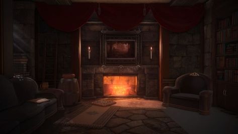 Firelink Shrine, Lavender Bedding, Ffxiv Housing, House Inspo, Fireplace, Lavender, Home Decor, Home Décor