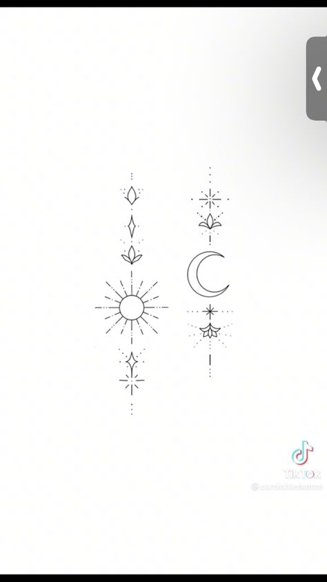 Sun And Moon Tattoo Ideas Matching, Moon And Sun Tattoo Matching, Matching Tattoos Wrist, Matching Celestial Tattoos, Matching Best Friend Tattoos For 2, Small Celestial Tattoo, Matching Tattoos 3 People, Sonne Mond Tattoo, Sonne Tattoo