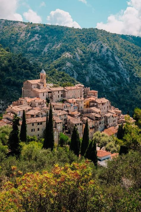 Peillon Village in France. The Most Beautiful Villages in the South of France that you need to add to your France bucket list! Small, charming french villages near the coast of Nice, France that will make for the perfect day trip! #bucketlistfrance #frenchriviera #southoffrance | villages in france beautiful places | french riviera aesthetic | cote d'azur | nice france day trips | south of france travel destinations | south of france aesthetic | eze france | Nice France Travel, Eze France, France Itinerary, Villefranche Sur Mer, France Aesthetic, Medieval Village, France Travel Guide, Gift Shops, Chateau France