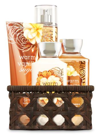 Warm Vanilla Sugar Basket of Favorites Gift Kit - Bath And Body Works Bath And Body Works Sets, Bath Bomb Ingredients, Warm Vanilla Sugar, Bath Salts Diy, Brown Baskets, Bath N Body Works, Essential Oils For Kids, Gift Kit, Vanilla Sugar