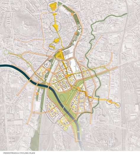 brno master plan Context Map, Urban Mapping, Masterplan Architecture, Landscape Diagram, Site Analysis Architecture, Collage Architecture, Villa Architecture, Urban Ideas, Urban Design Diagram