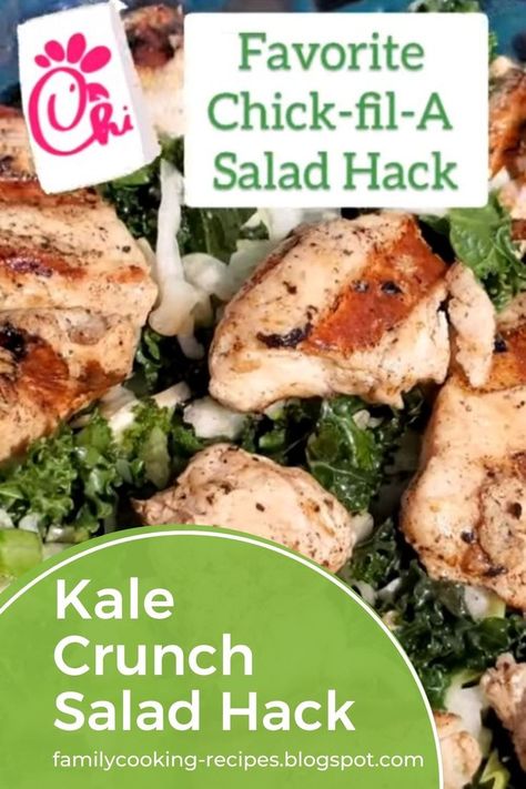 Kale Crunch Salad, Chicken And Salad, Salad Options, Healthy Fast Food Options, Crunch Salad, Favorite Salad, Fast Healthy Meals, Healthy Salad, Family Cooking