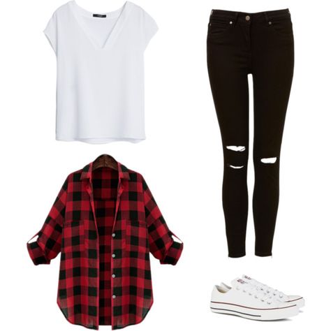 casual Sundays by ennayefits on Polyvore featuring MANGO, Converse, women's clothing, women's fashion, women, female, woman, misses and juniors Ținute Business Casual, Damen Outfit, Wardrobe Makeover, Casual Outfits For Teens, Plaid Shirts, Casual School Outfits, Outfits With Converse, 50 Style, Mode Kpop