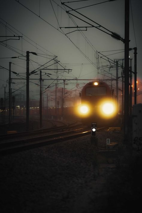 Riding The Train Aesthetic, Train Driver Aesthetic, Dark Train Aesthetic, Train Hopping, Train Night, Train Aesthetic, Reference Pics, Late Fall, Photo Upload