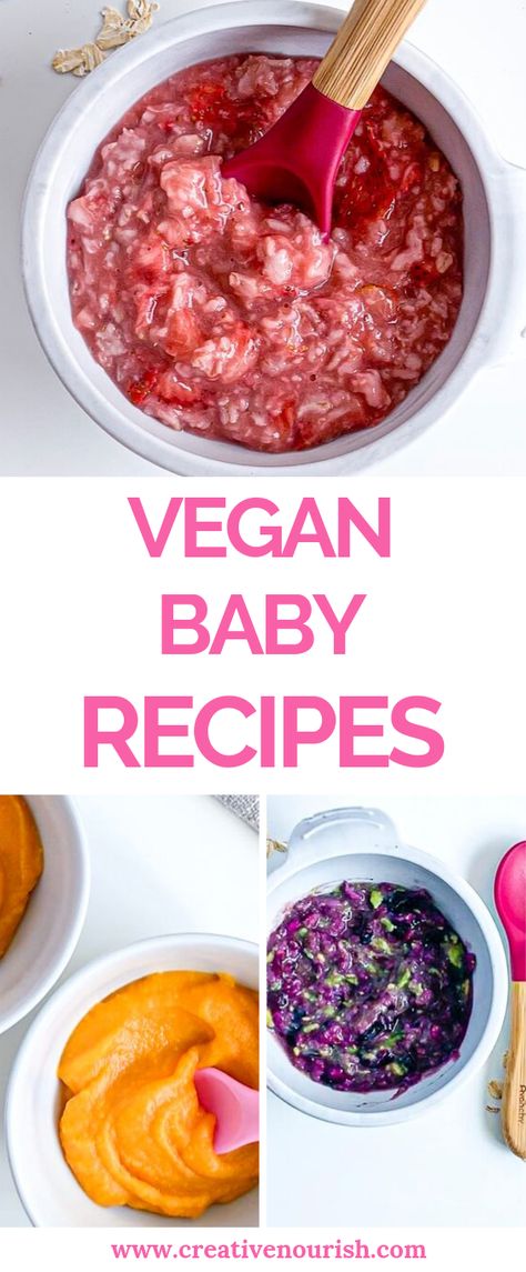 Easy, homemade, delicious vegan recipes for your baby. #veganbaby #veganbabyrecipes #veganweaning Vegan Baby Recipes, Vegan Baby Meals, Vegan Baby Food, Healthy Kids Meals, Meal Plan For Toddlers, Baby Led Weaning Breakfast, Baby Lunch, Baby Nutrition, Baby Breakfast