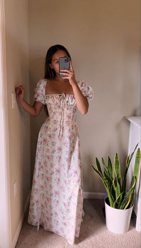 [Ad] 88 Trendiest Vintage Floral Dress Outfit Classy Recommendations You'll Be Glad You Discovered This Winter #vintagefloraldressoutfitclassy Long Feminine Dresses, Cottage Floral Brunch Dress, Summer Midi Dress Aesthetic, Pretty Casual Dresses Long, Floral Spring Dresses Aesthetic, Long Spring Dresses Casual, Long Floral Dress Aesthetic, Floral Spring Dresses, Long Sundresses