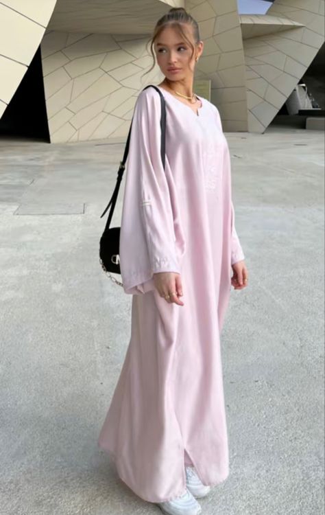 Abaya Without Hijab, Summer Abaya Hijab Fashion, Abaya Non Hijab, Abaya For Summer, Cute Abaya Hijab Outfit, Modest Fashion Abaya, Halal Outfits Without Hijab, Modest Summer Clothing, Hijab Abaya Style