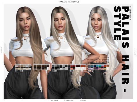 Leah Lillith, Sims 4 Cc Hair, 4 Hairstyles, Alpha Cc, Sims 4 Black Hair, Mod Hair, Cc Hair, Pelo Sims, Free Sims 4