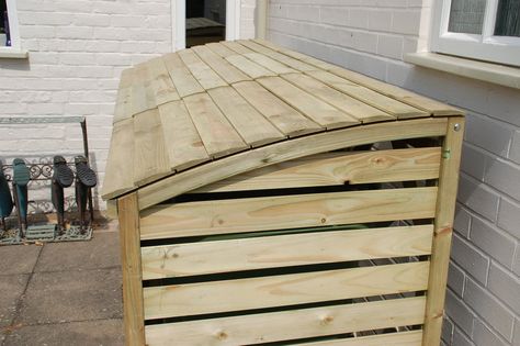 Wheelie Bin Storage Ideas, Bin Storage Ideas, Bin Enclosure, Triple Bin Store, Bin Store Garden, Trash Enclosure, Bin Stores, Wheelie Bin Storage, Bin Cover