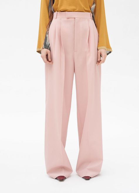 Styling Wide Leg Pants, Trousers Women Wide Leg, Suit Jumpsuit, Relaxed Outfit, Hedi Slimane, Mode Casual, Rose Pastel, Color Pastel, Pink Pants