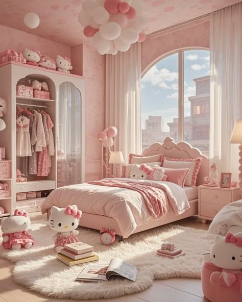 Hello Kitty Bedrooms💕 Shop now at GoodChoyice.com or click LINK IN BIO 🛍️ We ship worldwide.🙌 Follow @goodchoyiceoffcial for more kawaii lifestyle posts and order packaging content. ♡ ♡ ♡ ♡ ♡ #sanrio#kuromi#pochacco#cinnamoroll#mymelody#hellokitty#kawaii#hellokittycore#pompompurin#asmr#satisfying#gift#kuromicore#sanriogirl#hellokittyaddict#kuromiandmymelody#usa#phonecase Pochacco Room Decor, Pochacco Cinnamoroll, Kawaii Lifestyle, Hello Kitty Bedroom, Order Packaging, Sanrio Kuromi, Apartment Design, Link In Bio, Hello Kitty