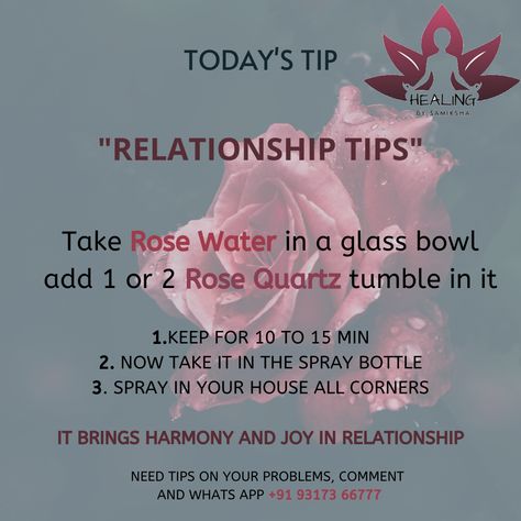 Rose Quartz Water, Astrology Remedies Tips, Vastu Chart, Vastu Elements, Vedic Remedies, Tips For Happy Life, Bottle Spray, Astrology Remedy, Healing Mantras