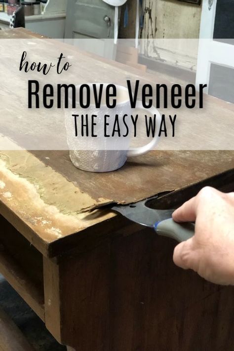 Removing Veneer, Furniture Fix, Hemma Diy, Diy Holz, Furniture Repair, Furniture Renovation, Refurbished Furniture, Furniture Restoration, Furniture Makeover Diy