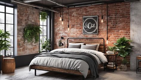 ❤️ Uncover industrial bedroom decor ideas to create a modern yet cozy haven that exudes chic, urban sophistication in your home. ... Industrial Chic Bedroom, Bedroom Industrial Style, Urban Bedroom Ideas, Modern Industrial Bedroom, Industrial Bedroom Ideas, Bedroom Industrial Chic, Elegant Bedrooms, Urban Bedroom, Industrial Decor Bedroom