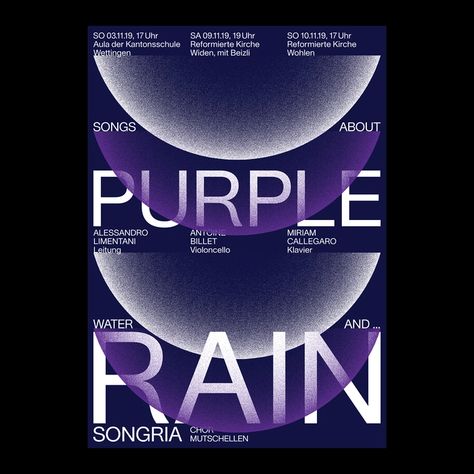 “Purple Rain” concert poster - Fonts In Use Rain Poster, Typo Poster, Adobe Illustrator Design, Purple Color Palettes, Music Flyer, Poster Fonts, Typography Layout, Typography Poster Design, Typography Graphic