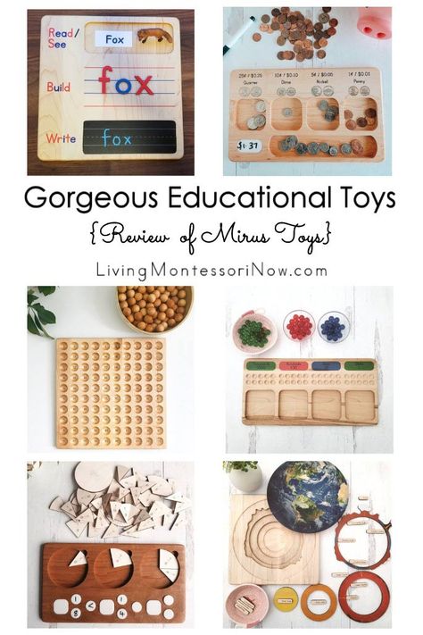 Review of a number of gorgeous Mirus Montessori educational materials - Living Montessori Now Diy Montessori Math Materials, Montessori First Grade, Montessori School Activities, Preschool Montessori Classroom, Montessori Kindergarten Activities, Preschool Montessori Activities, Montessori Supplies, Montessori Science Activities, Montessori Homeschool Curriculum