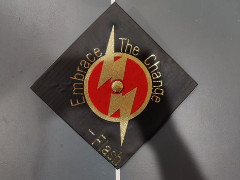 The Flash Graduation Cap, Graduation Cap Marvel, Avatar The Last Airbender Graduation Cap, Graduation Cap Star Wars, Grad Cap Designs Marvel, Barry Allen, Cap Decoration, Grad Caps, Grant Gustin