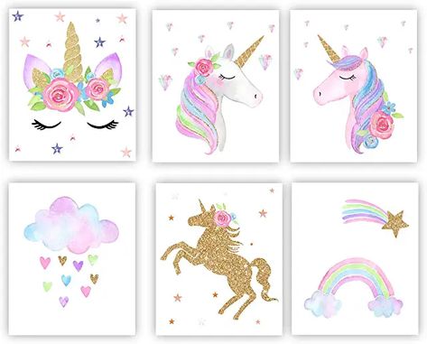 Girls Bedroom Unicorn, Unicorn Picture, Unicorn Wall Decor, Unicorn Canvas, Unicorn Room Decor, Unicorn Poster, Unicorn Nursery, Kids Room Paint, Unicorn Wall Art