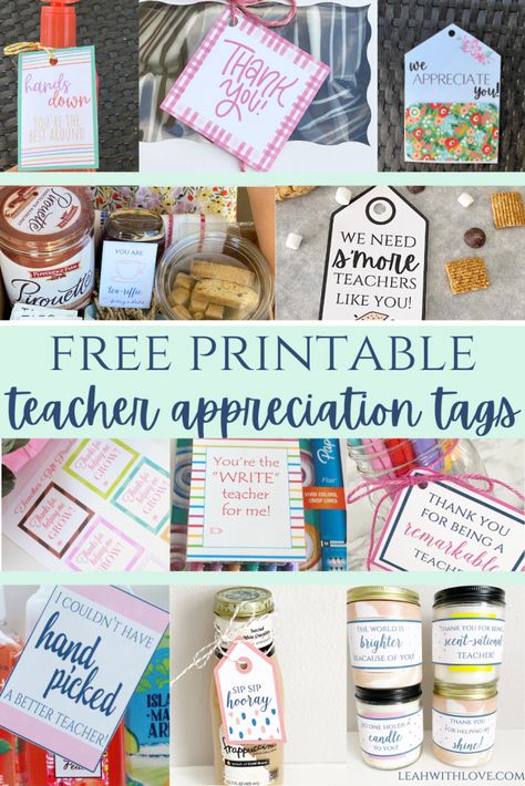 Free Printable Teacher Appreciation Tags, Teacher Appreciation Ideas, Teacher Appreciation Tags, Simple Paper Flower, Printable Teacher Appreciation, Teacher Treats, Teacher Appreciation Printables, Teacher Gift Tags, Appreciation Printable