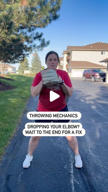 Holly Hoelting on Instagram: "THROWING MECHANICS - DROPPING YOUR ELBOW?? 💪🏼  Throwing and catching the ball is the single most important thing to learn how to do correctly. If you can’t throw and catch, you can’t play softball.   Mistakes I see as a coach that makes kids inconsistent when throwing.  1. They DO NOT tuck their glove when throwing. This leads to them throwing the ball off-line or not throwing the ball as hard as they could. This is the #1 thing that you should look for as a parent or as a player to fix.  2. That back elbow drops down, allowing for the ball to get thrown in different directions. The back elbow dropping also does not allow for the ball to get thrown hard this early in their career.  3. Kids do not have a base when they throw so even if they have OK throwing m Throwing Drills For Baseball, How To Throw A Softball Correctly, Throwing Drills For Softball, Softball Throwing Drills, Coaching Softball, Thing To Learn, Softball Drills, Softball Stuff, Softball Training